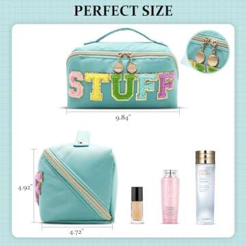 LONEDREAM Stoney Clover Makeup Bag - Large Travel Cosmetic Bag