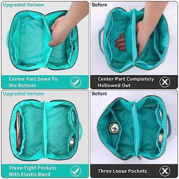 LONEDREAM Stoney Clover Makeup Bag - Large Travel Cosmetic Bag