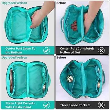 LONEDREAM Stoney Clover Makeup Bag - Large Travel Cosmetic Bag