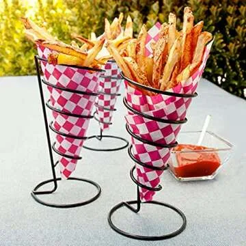 Hslife 100 Sheets Pink Checkered Deli Paper for Food Wrapping