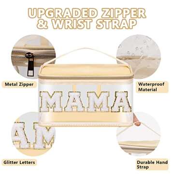 Iqimott Stylish Waterproof Clear Makeup Bag for Women