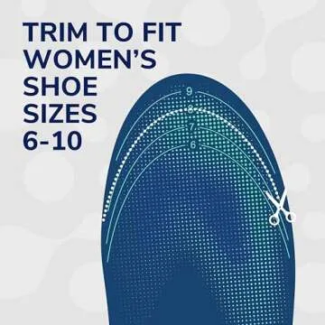 Dr. Scholl's® 24-Hour Energy Multipurpose Insoles, Returns Energy with Every Step, Relieves Foot Pressure & Tired Achy Feet, Memory Foam & Gel Insert, Women's Shoe Size 6-10, 1 Pair