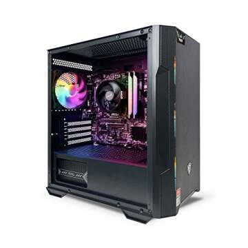 NSXGAMING Nova Desktop Gaming Computer (AMD Ryzen 5 5600G, 16GB 2 * 8 GB DDR4 3600, 512Gb M2 NVME SSD, RGB Fans, W11 64-bit Ready, Wify Ready, Mouse and Keyboard)