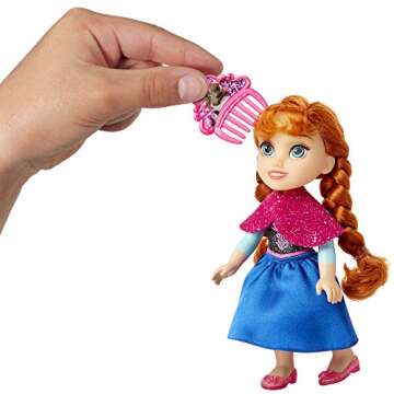 Classic Disney Frozen Anna Doll and Comb Set - 3 Pc Frozen Toy Bundle with Anna Doll for Girls, 300 ...
