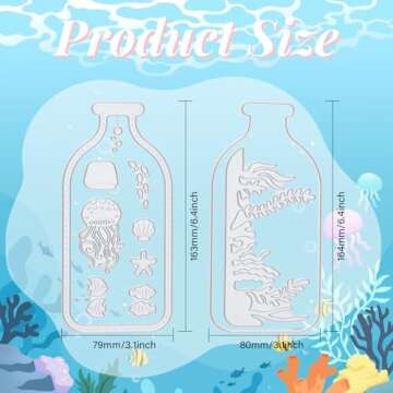 GLOBLELAND Drifting Bottle Cutting Dies - Unique Marine Life for Stunning Crafts