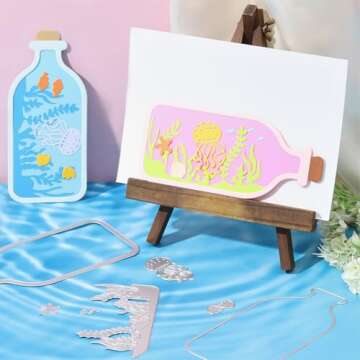 GLOBLELAND Drifting Bottle Cutting Dies for Crafting
