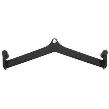 Fitvids Multi-Function Adjustable Power Cage with J-Hooks, Safety Straps and Optional LAT Pulldown Attachment and Cable Crossover, Cable Machine Attachments Only, 5 Pieces Black