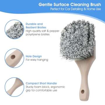 Nanoskin Professional 8.5-Inch Gentle Surface Cleaning Brush with Durable Salt & Pepper Polystyrene ...
