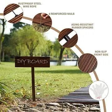 Spurgehom 8FT Cedar Garden Pathway for Outdoor Spaces