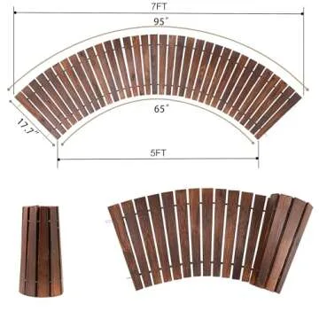 Spurgehom 8FT Cedar Garden Pathway for Outdoor Spaces