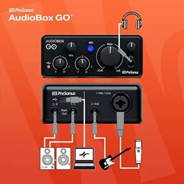 PreSonus AudioBox GO USB-C Audio Interface for Music Production