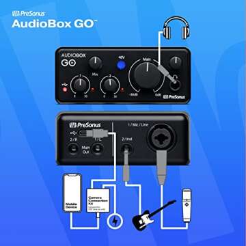 PreSonus AudioBox GO USB-C Audio Interface for Music Production