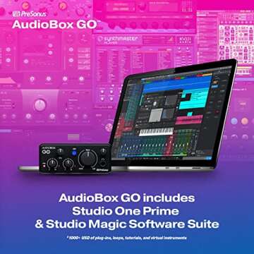 PreSonus AudioBox GO USB-C Audio Interface for Music Production