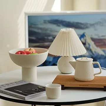 WENSHUO High-foot Ceramic Compote Bowl for Stylish Decor