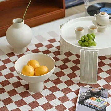 WENSHUO High-foot Ceramic Compote Bowl for Stylish Decor