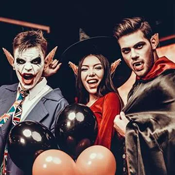 FRESHME Elf Ears with Piercings Earring Cuffs Set - Cosplay Fairy Pixie Ears with Pearl Earrings Chain Set, Non-Piercing Cartilage Ear Clip for Christmas Renaissance Halloween Custome Photoshoot