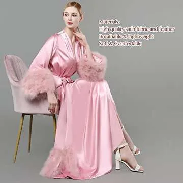 Elegant Women's Feather Robe for Glamorous Occasions