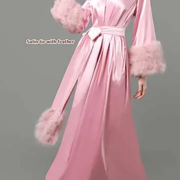 Elegant Women's Feather Robe for Glamorous Occasions