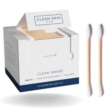 Eco-Friendly Clean Skin Club Biodegradable Swabs 500CT