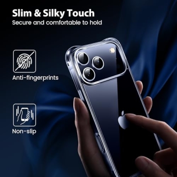 Mkeke iPhone 17 Pro Clear Case with Military Protection