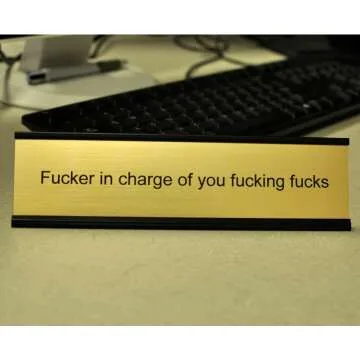 Funny Boss Desk Plate - Great Gag Gift Idea
