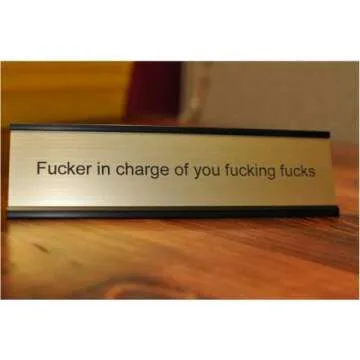 Funny Boss Desk Plate - Great Gag Gift Idea