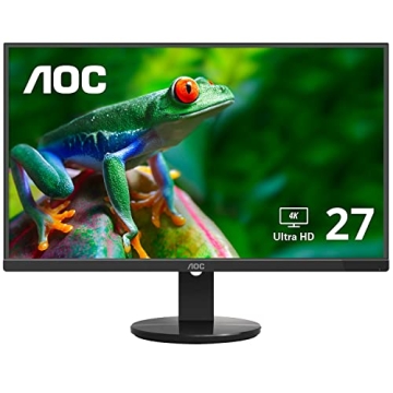 AOC U2790VQ 27" 4K UHD Frameless Monitor with VESA Mount, 5ms Response, IPS Technology, Black