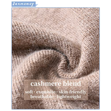 Wool Cashmere Slouchy Beanie Warm Reversible Unisex Hat