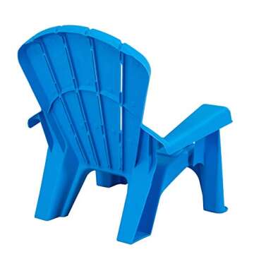 Amazon Basics Indoor/Outdoor Plastic Chair Set for Toddlers and Kids - 4-Pack, Red and Blue