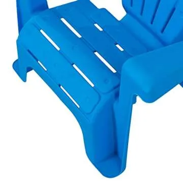 Amazon Basics Indoor/Outdoor Plastic Chair Set for Toddlers and Kids - 4-Pack, Red and Blue