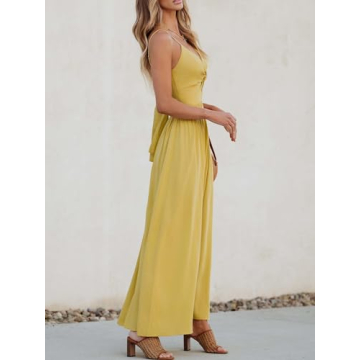 CUPSHE Women's V Neck Twisted Maxi Dress for Summer