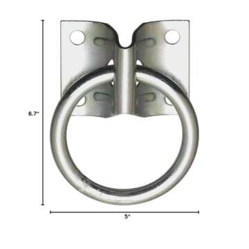 Durable Zinc-Plated Hitching Rings for Farm & Home Use