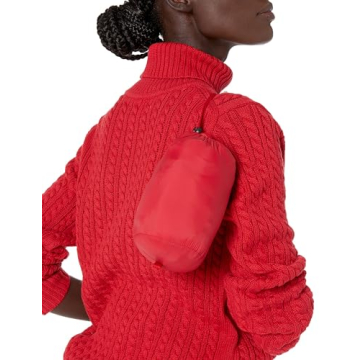 Amazon Essentials Women's Lightweight Water-Resistant Packable Puffer Vest, Red, Large