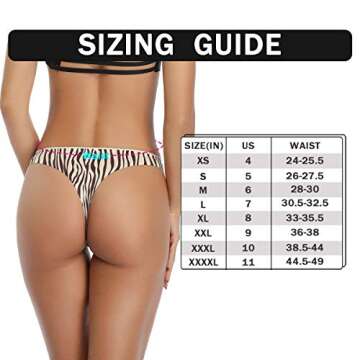 MISSWHO XS-XL Seamless, Soft, Spandex Stretchy Nylon Leopard Print Animal Print Thongs for Women (Leopard Print, Medium)