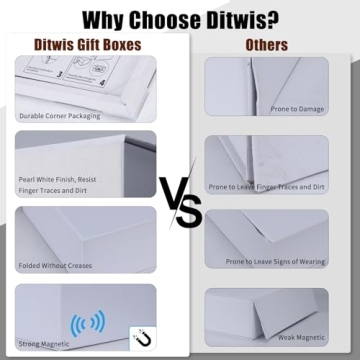 Ditwis Elegant Gift Boxes with Magnetic Closure - 4 Pack
