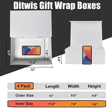 Ditwis Elegant Gift Boxes with Magnetic Closure - 4 Pack