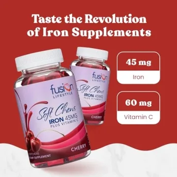 Fusion Chewable Iron Supplement - Cherry Flavor, 2 Month Supply