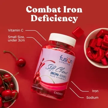 Fusion Chewable Iron Supplement - Cherry Flavor, 2 Month Supply