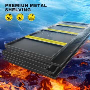 REIBII 2000 LB Capacity Adjustable Garage Shelving Unit