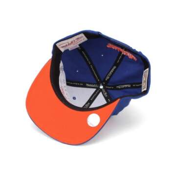 New York Knicks Mitchell & Ness Title Snapback w/ Beanie - Blue w/ Orange