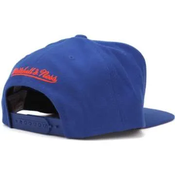 New York Knicks Mitchell & Ness Title Snapback w/ Beanie - Blue w/ Orange