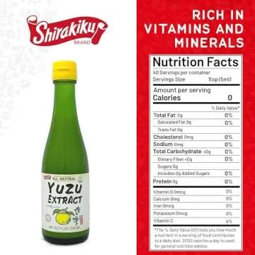 Shirakiku Japanese Yuzu Extract - Pure Yuzu Juice - Versatile Yuzu Extract Used for Baking, Food Fla...