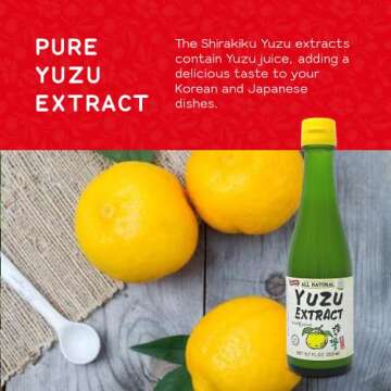 Shirakiku Japanese Yuzu Extract - Pure Yuzu Juice - Versatile Yuzu Extract Used for Baking, Food Flavouring and Asian Drink Mixture | Yuzu Sauce | - 6. 76 Fl Oz