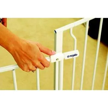 Extra Wide Safety Gate for Toddlers and Pets in White