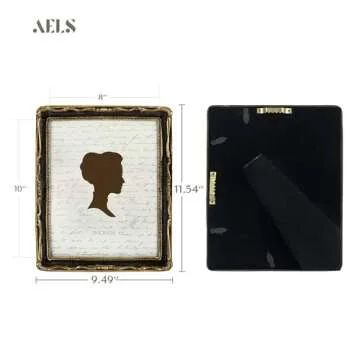 AELS 8x10 Inch Vintage Picture Frame, Elegant Antique Photo Frames with Glass Front, Photo Display, ...