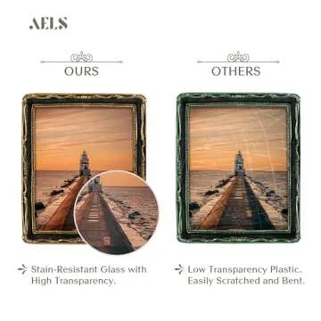 Elegant AELS 8x10 Vintage Picture Frame - Antique Design