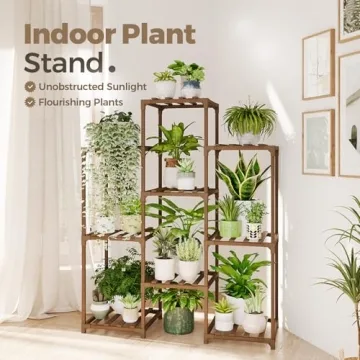 Bamworld Elegant Plant Stand for Indoor & Outdoor Use