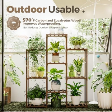 Bamworld Elegant Plant Stand for Indoor & Outdoor Use