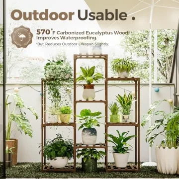 Bamworld Elegant Plant Stand for Indoor & Outdoor Use