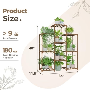 Bamworld Elegant Plant Stand for Indoor & Outdoor Use